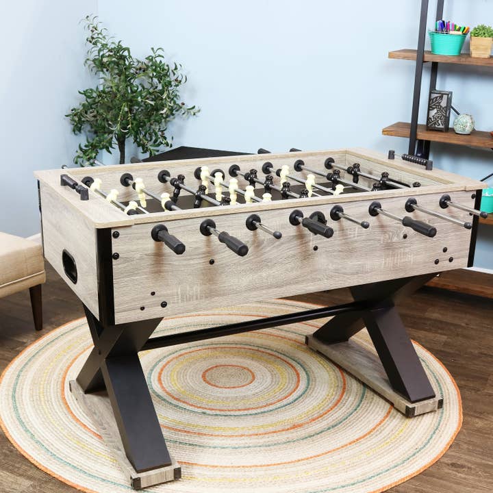 Delano 54.5 in Foosball Table with Distressed Wood Look and other Purchase Wholesale foam soccer balls. Free Returns & Net 60 Terms on Faire trending on Faire.
