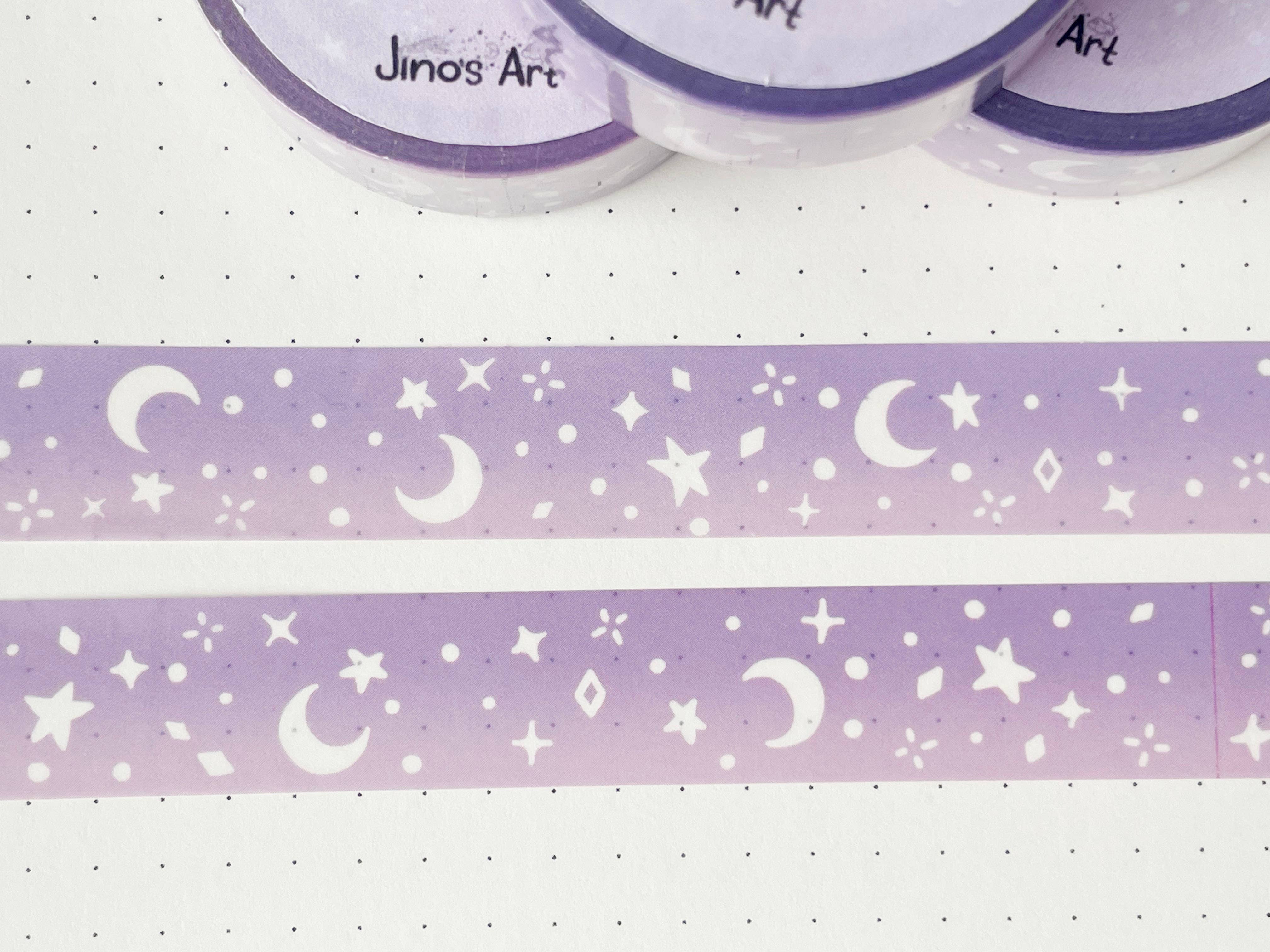 Jino's Art - Wholesale Washi Tape - Purple Starry sky washi tape  - Stationary tape - 15mm x 10m4