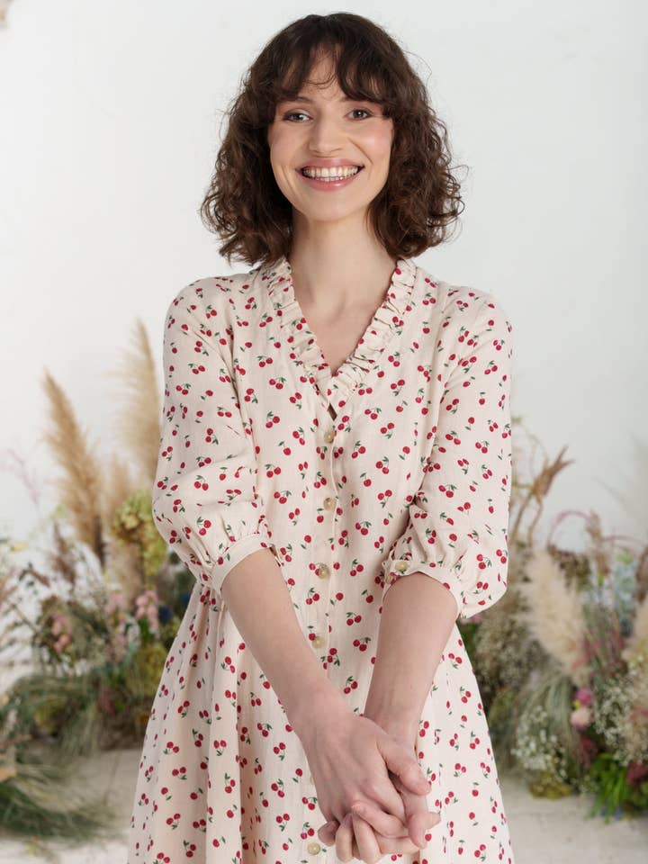 Mon Cheri Ophelia Dress, 3/4 Sleeve for wholesale on Faire3