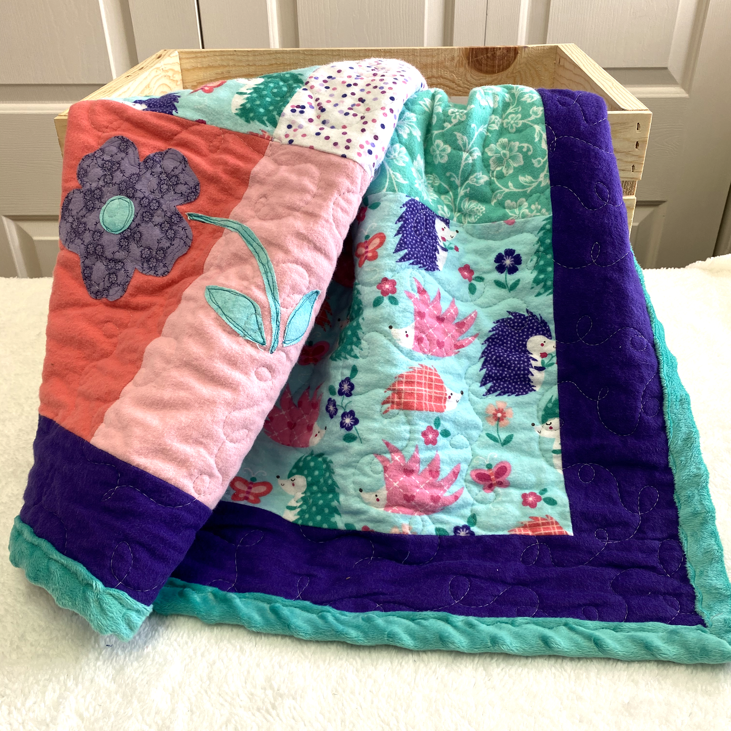 Wetona’s Handmade - Wholesale Quilt - Kids & Baby - Hedgehog Baby Quilt3