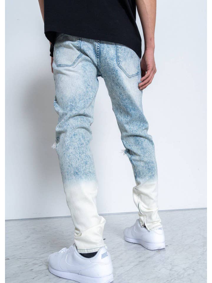 Robink - Wholesale Jeans - Men's - Konus Men's Acid Washed Jean in Blue