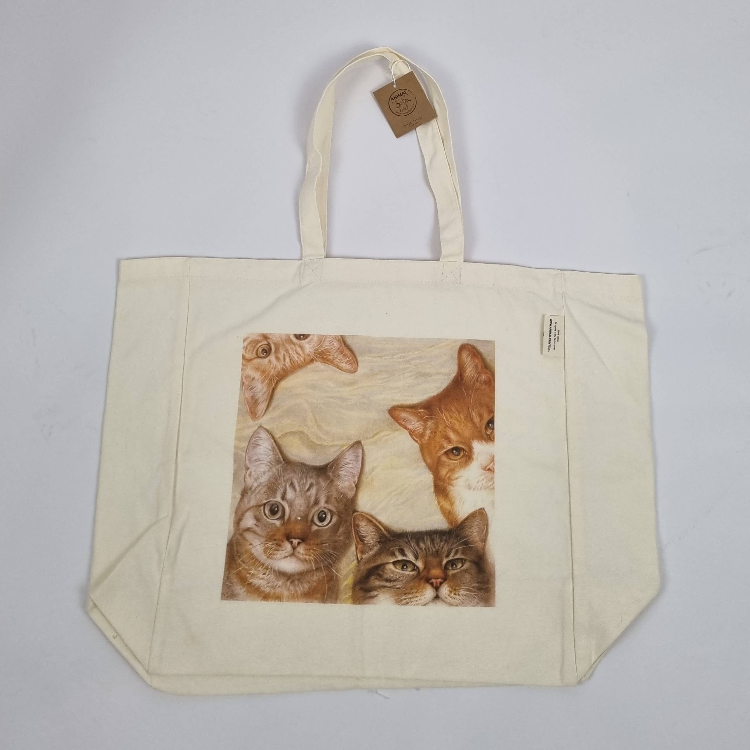 Animal Prints - Wholesale Tote Bag - Women's - Cotton shopping tote with print - Cat collage0