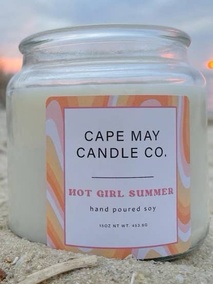 Bougie d'été Hot Girl 16 oz pour la vente par Cape May Candle Co.