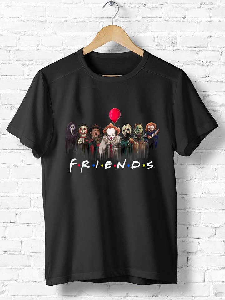 Chemise Horror Friends, Chemise Halloween Personnages Horror pour la vente par iBuyCanvas