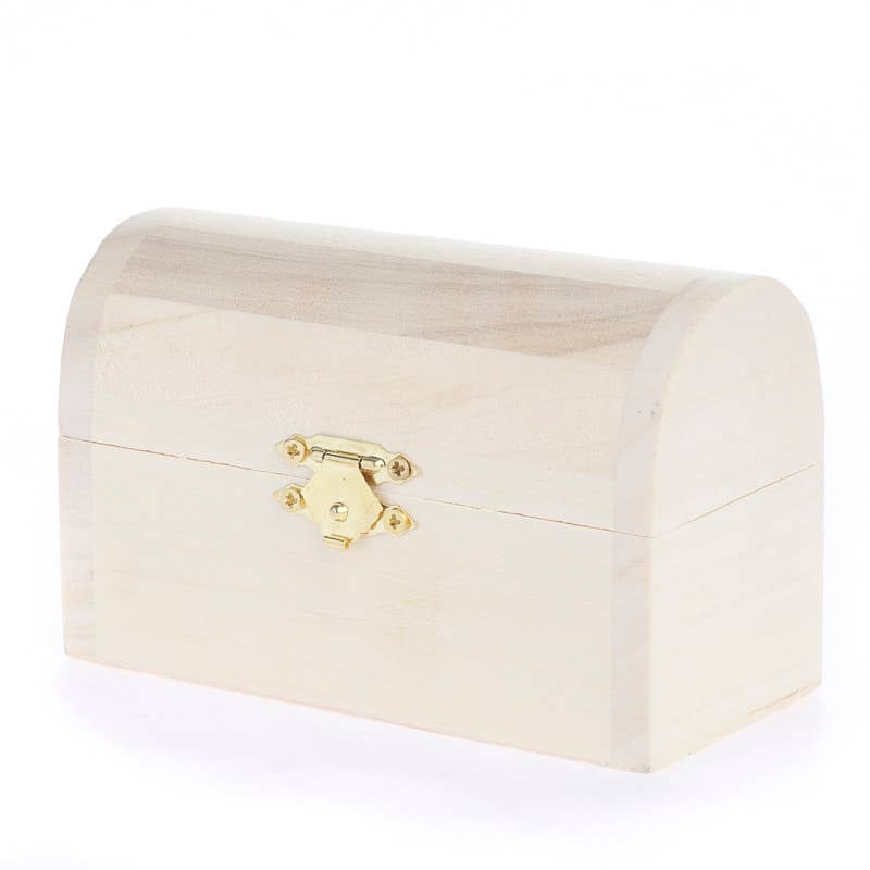 Factory Direct Craft - Wholesale Decorative Box - 2-1/4" x 4-1/2" Unfinished Wood Treasure Chest Keepsake Box 5