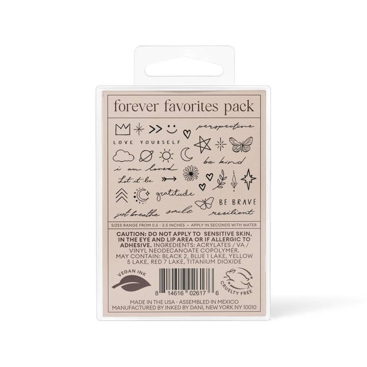 INKED by Dani - Wholesale Temporary Tattoo - Forever Favorites Temporary Tattoo Pack