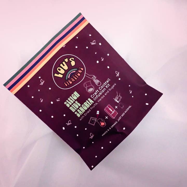 Lou's Libations - Wholesale Cocktail Mix/Syrup - Jar Cocktail Kit Sleigh Ride Sangria | Holiday Sangria 3