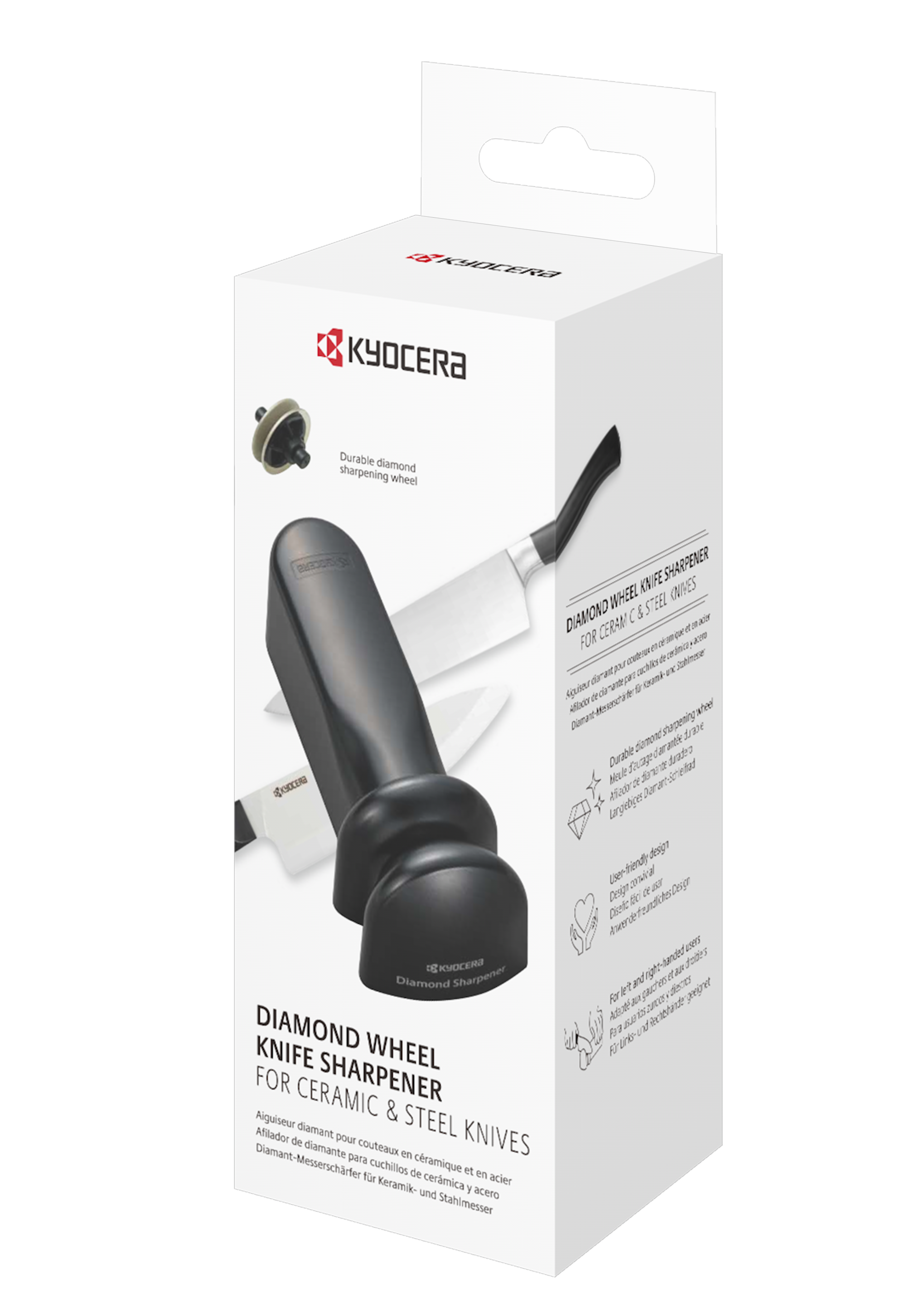 Kyocera International, Inc. - Wholesale Knife Sharpener - DIAMOND WHEEL KNIFE SHARPENER FOR CERAMIC AND STEEL KNIVES3