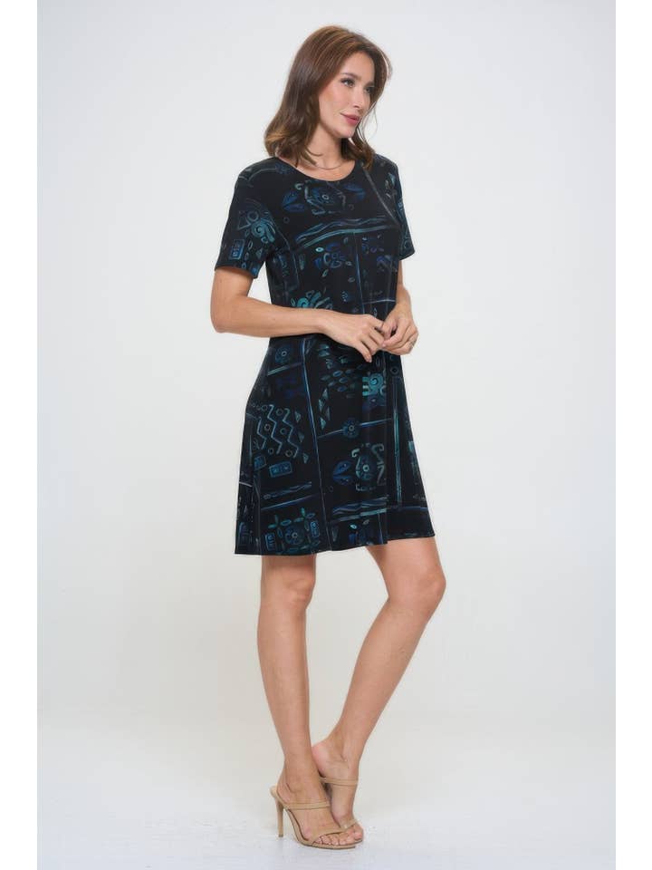 CC Wholesale Clothing - Wholesale Dress - Women's - Plus Size Print Missy Dress Short Sleeve4