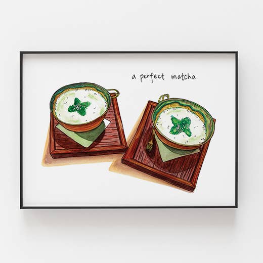 A Perfect Matcha — Archival Print 5"x7" for wholesale by Gotamago