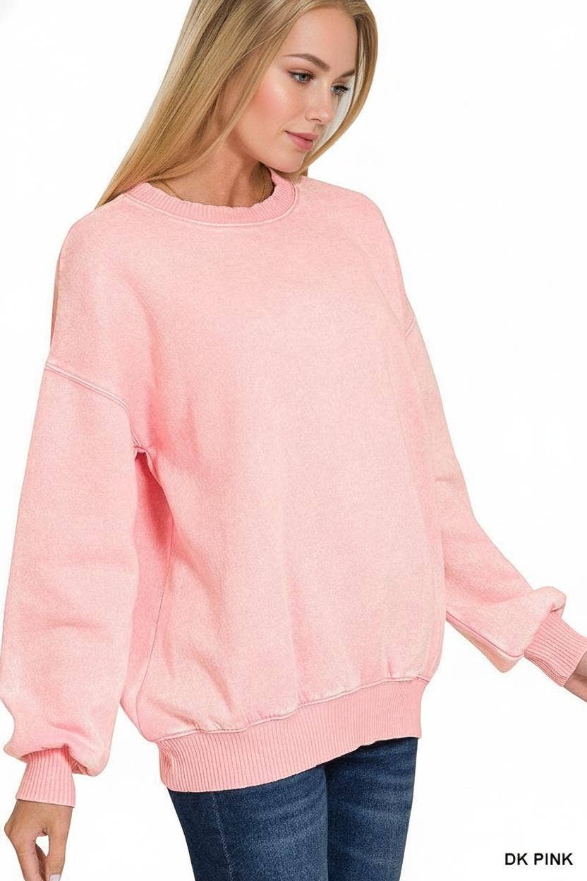 42POPS - Vente Sweat-shirt – femme - Sweat-shirt en molleton Snow Wash10