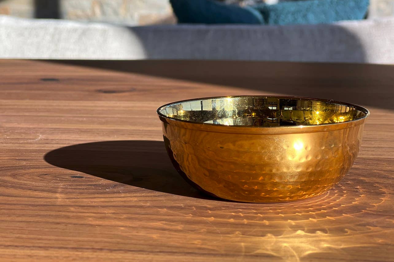 Verve Culture - Wholesale Serve Bowl - Dal Serving Bowl - Hammered Stainless Steel