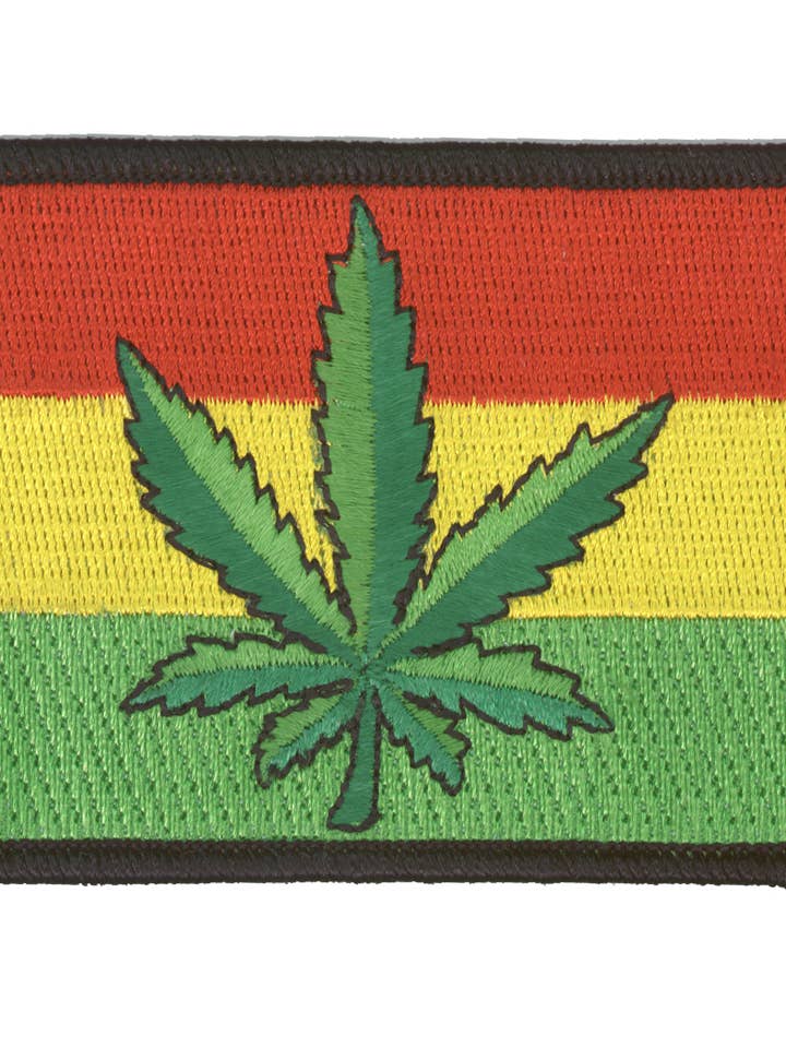 Pot Rasta Flag Patch-PH425 for wholesale by Yujean