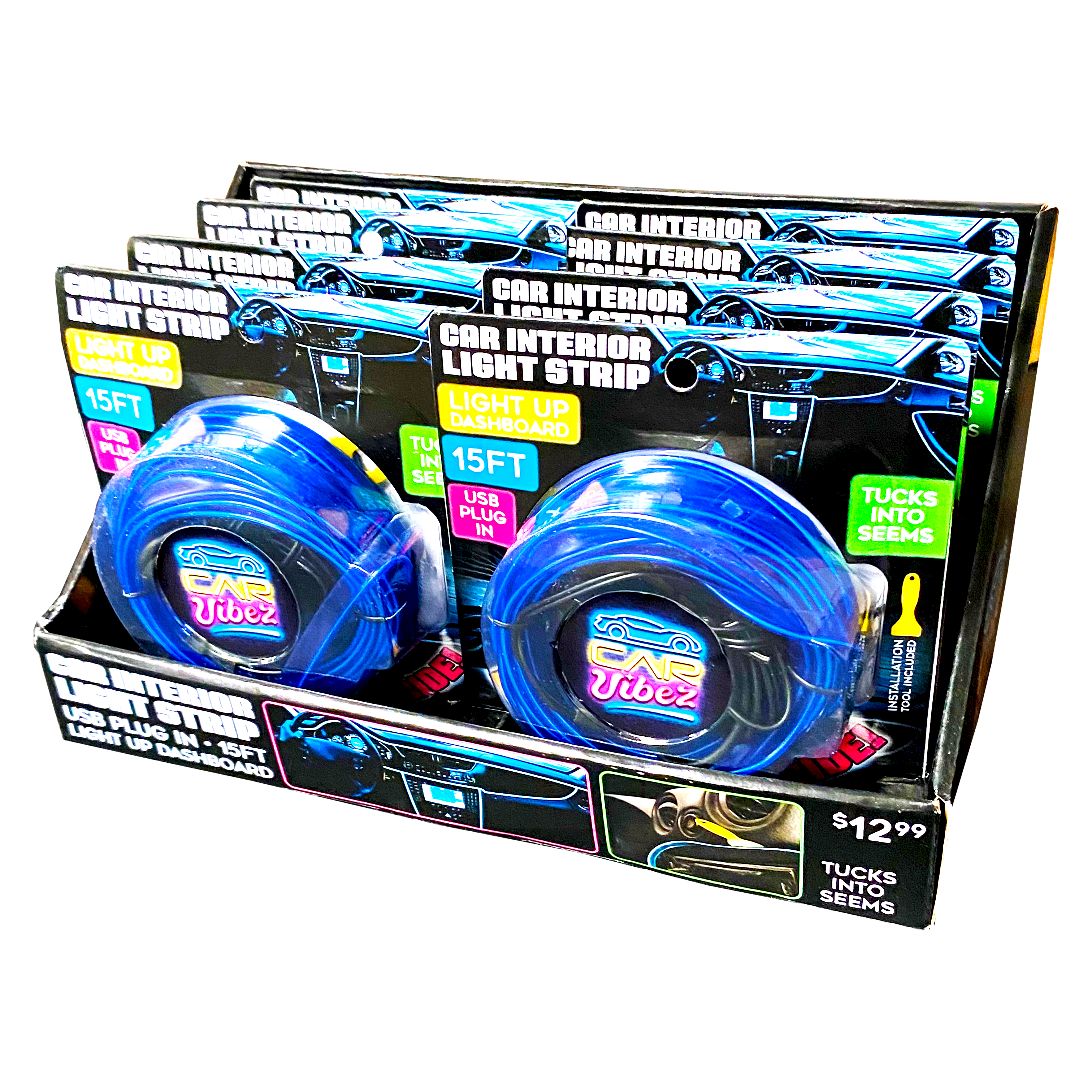 Novelty Brands - Wholesale Retailer Display - Accessories - Car Vibez Lighting & Auto Accessories 40PC Floor Display7