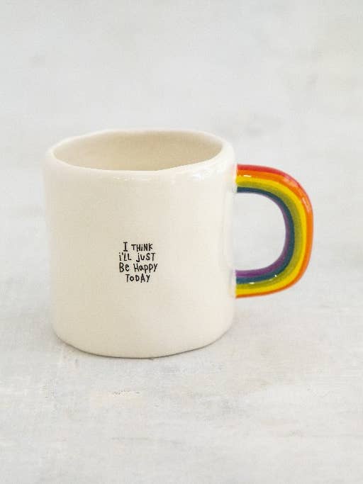 Rainbow Mug I'll Just Be Happy for wholesale by Care & Share Giftware