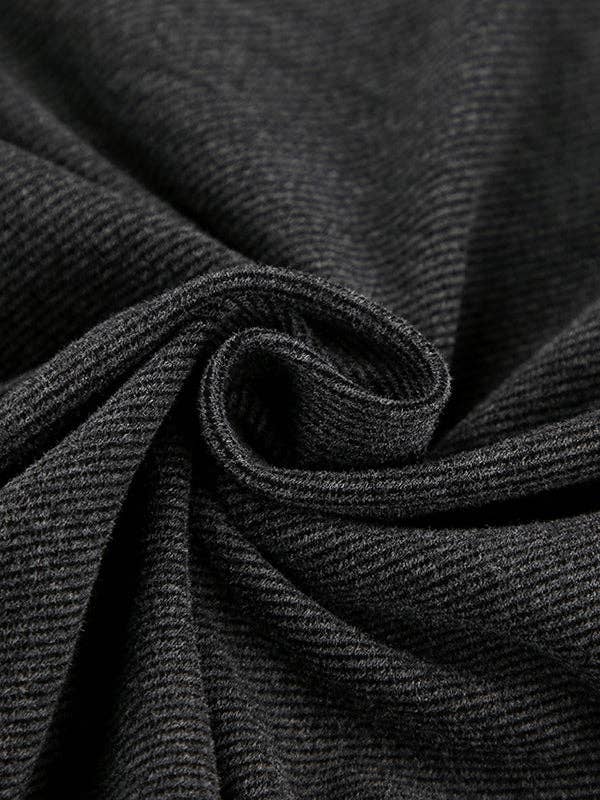 NERO Magliette a maniche lunghe con spacco laterale a spalla scoperta di colore solido e vestibilità ampia. in vendita all'ingrosso su Faire7