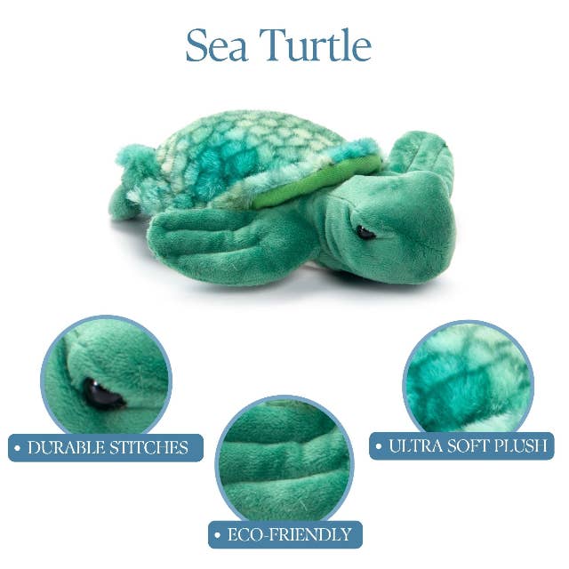 The Petting Zoo - Wholesale Stuffed/Plush Toy - Kids & Baby - 8" (22cm) Scoopz Sea Turtle Sea Life2