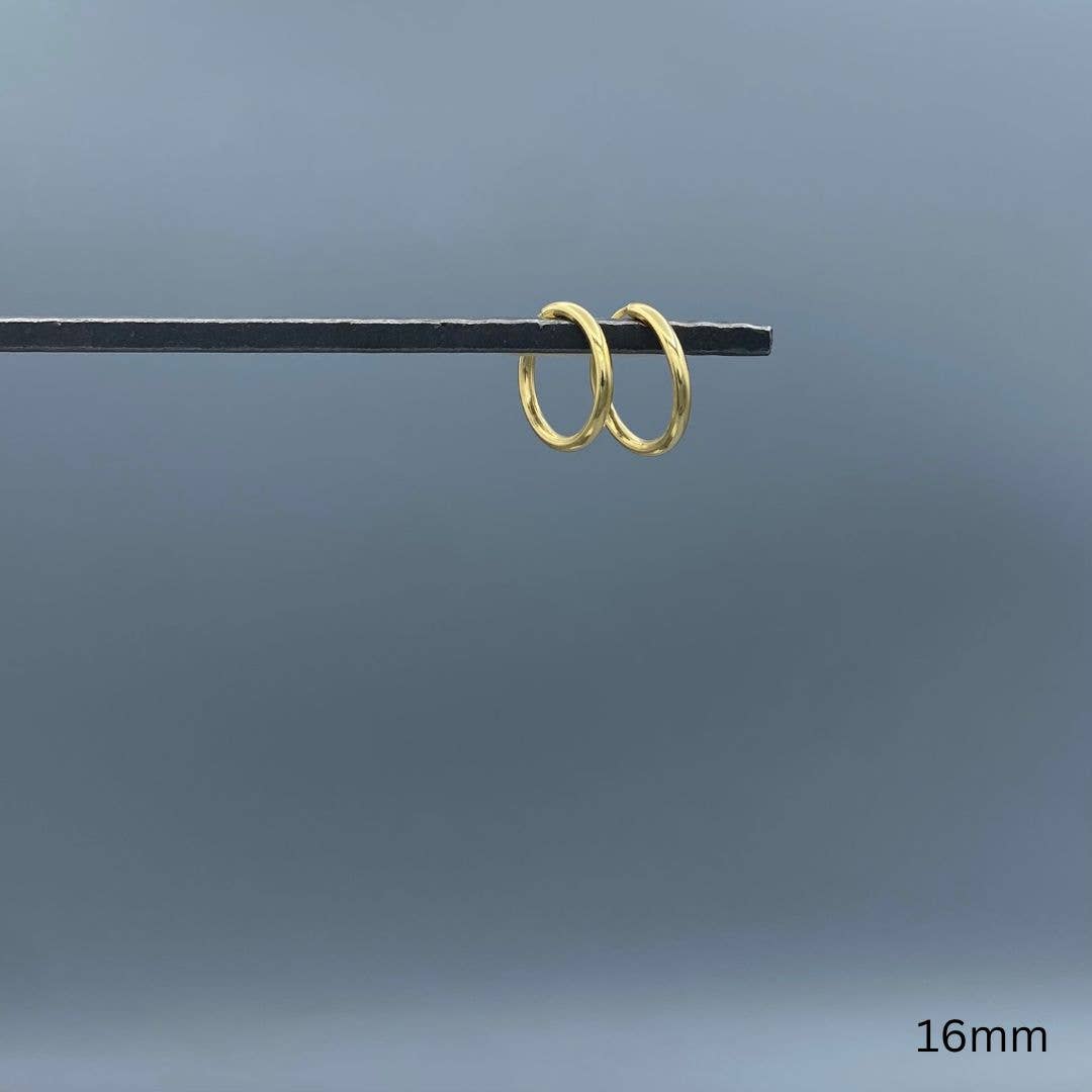 Something Silver – Brincos de argola por atacado – Brincos de Argola Infinita de 2mm em Ouro Laminado4