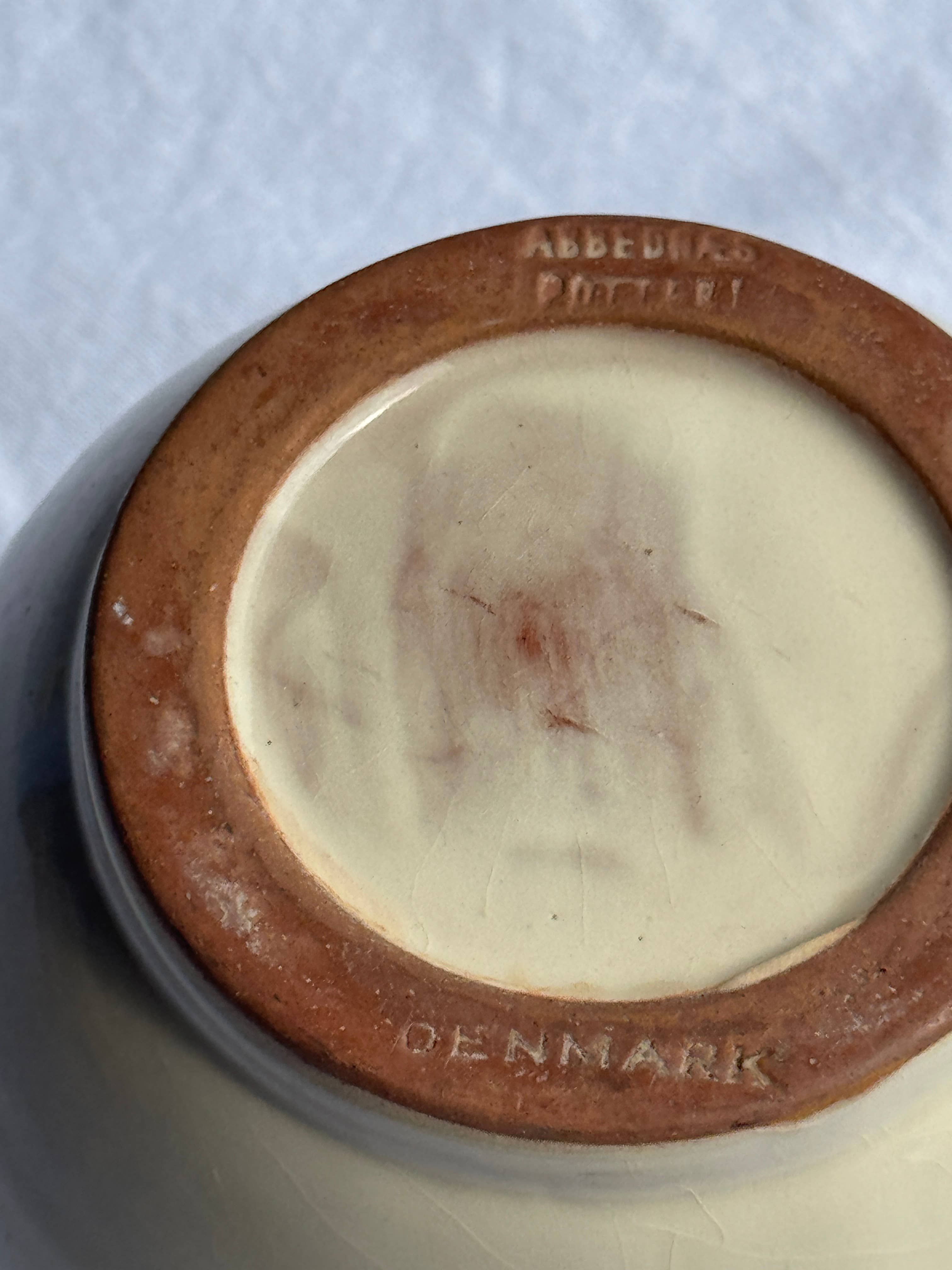 Office Objets - Wholesale Pitcher - Vintage white pitcher with stylized blue vegetal frieze H17.57