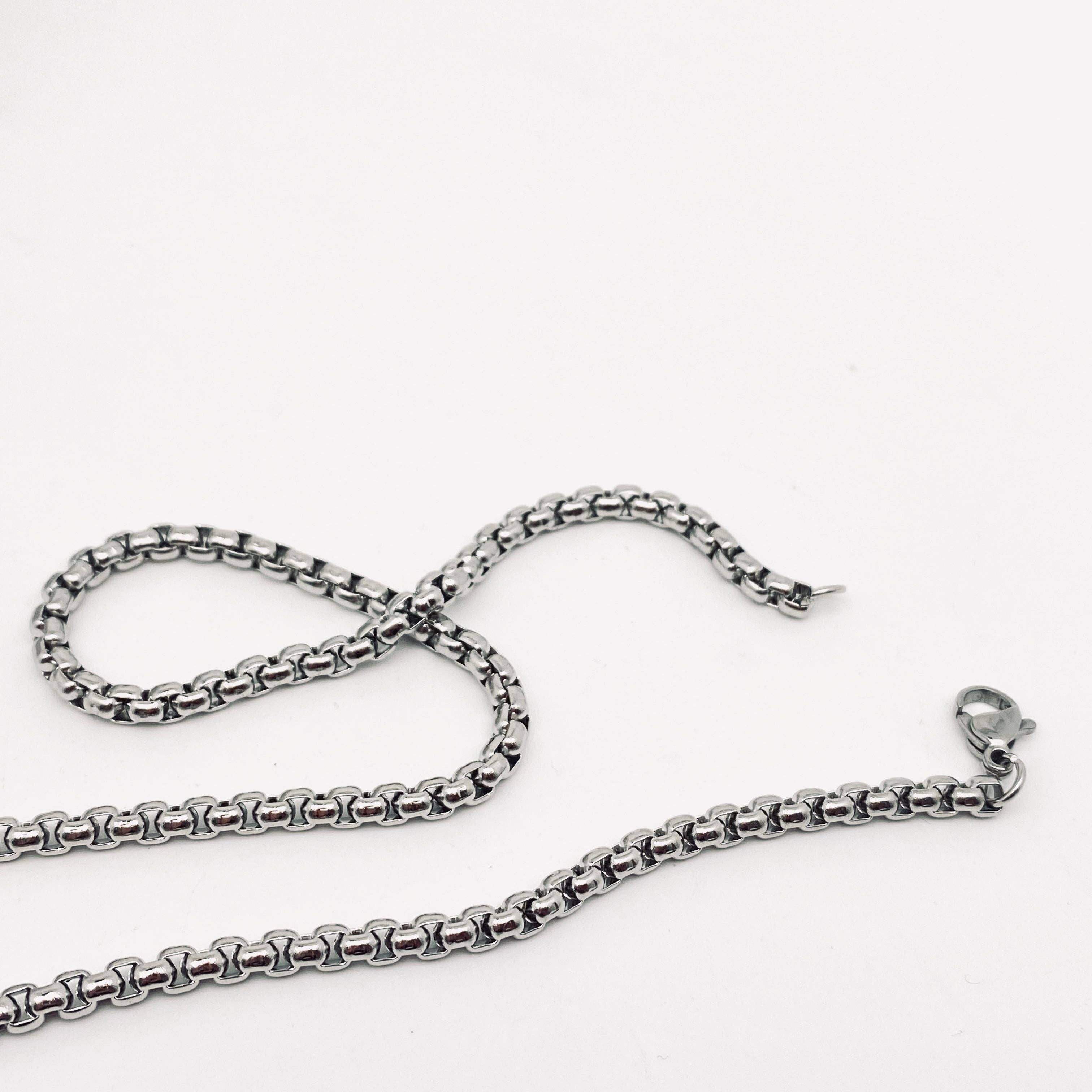 Mio Queena - Wholesale Link & Chain Necklace - Stainless Steel Square Chain Necklace - MJ3
