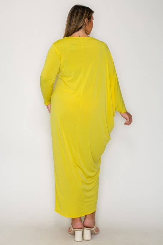 J2 FASHION - Wholesale Dress - Women's - Asymmetrical Maxi Dress2