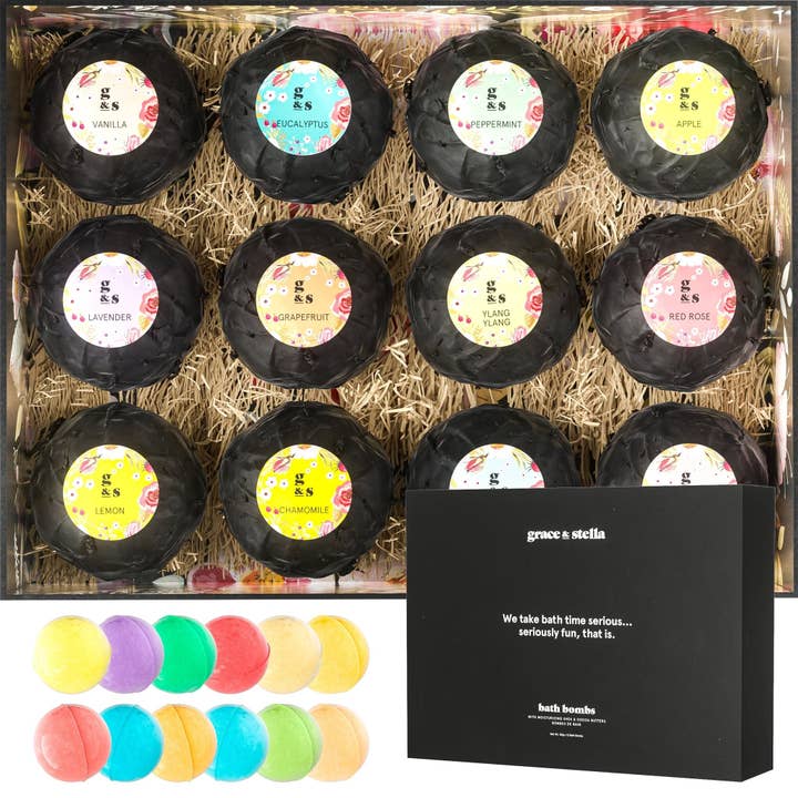 Bath Bombs for wholesale by Grace & Stella Co