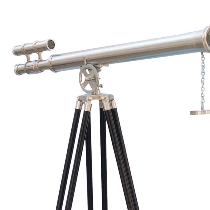Floor Standing Brushed Nickel Griffith Astro Telescope 65" for wholesale by Hampton Nautical