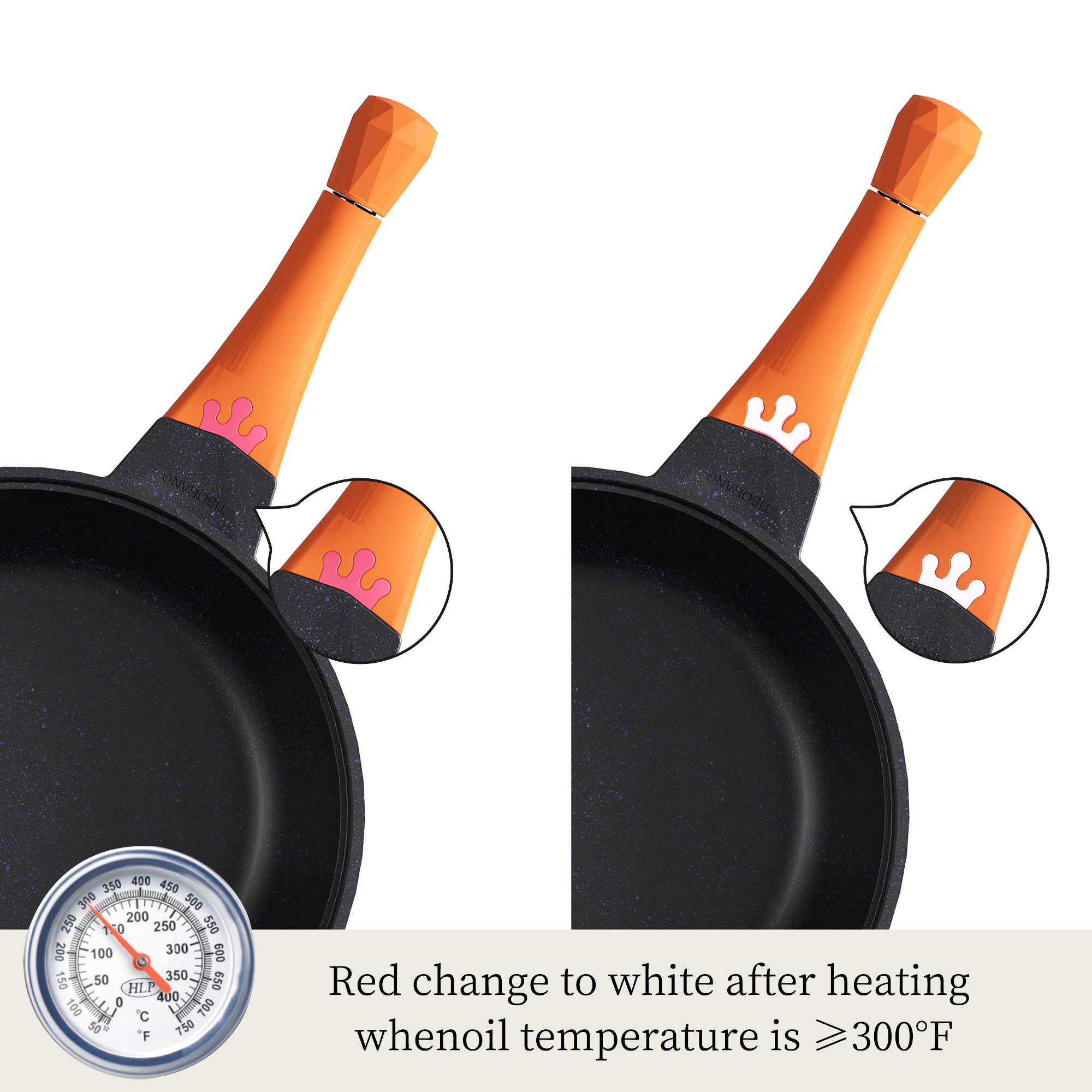 Tangerine Tiborang 11" Nonstick Frying Pan 8-in-1 Wok Pan(Tangerine) for wholesale on Faire6