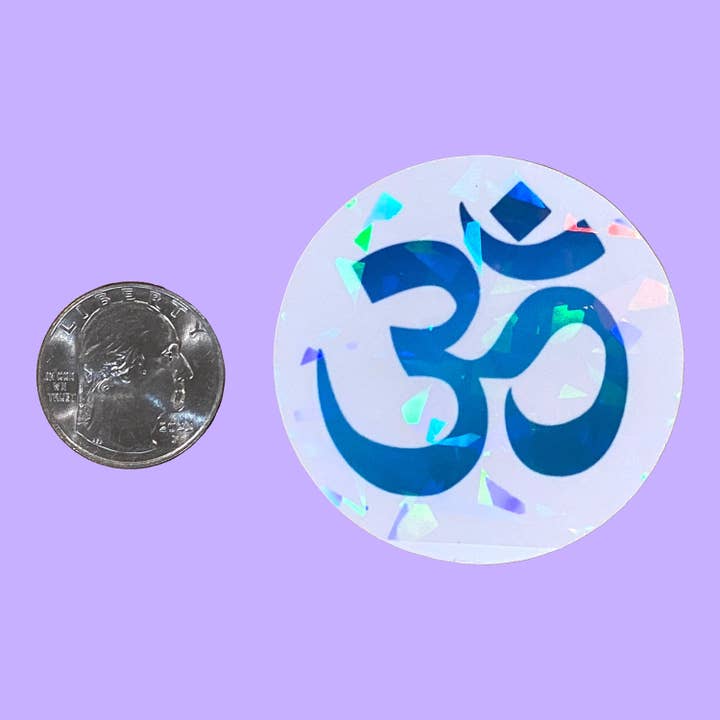 OM Holographic Sticker for wholesale by Rise & Align