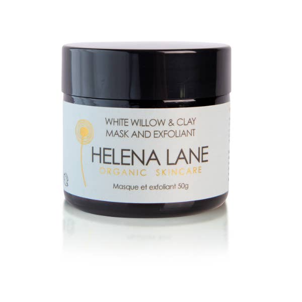 Hvid Willow & Clay Mask og Exfoliant for engroshandel hos Helena Lane