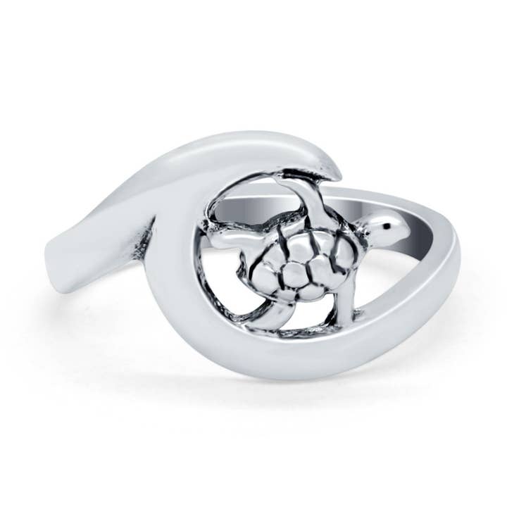 Bague Turtle Wave Ocean Summer pour la vente par Blue Apple Imports