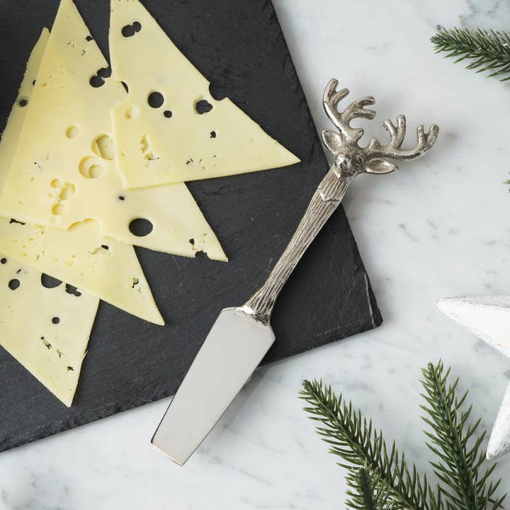 Stag Head Cheese Knife in Organza Bag for wholesale by CGB Giftware