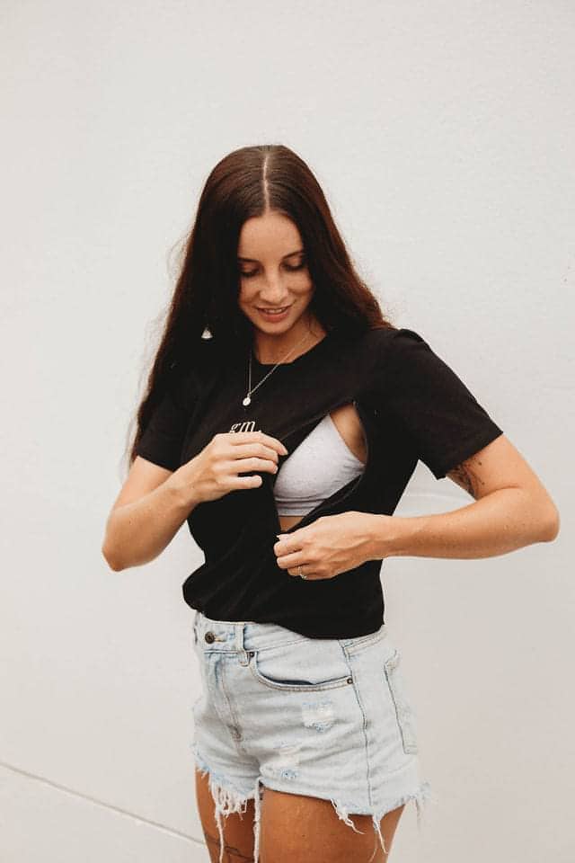 GoldMiilk – Großhandel Stilloberteil – Schwangerschafts- & Stillmode – GM Still-T-Shirt3