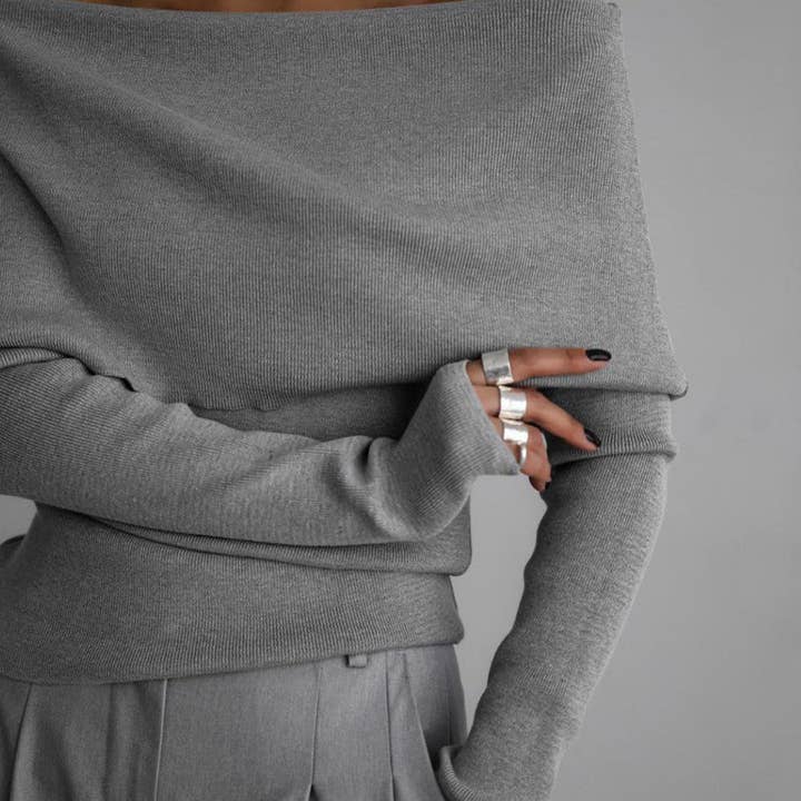 Marayn - Wholesale Knit Sweater - Women's - Chic OffShoulder Knit Sweater for FallWinter 202518