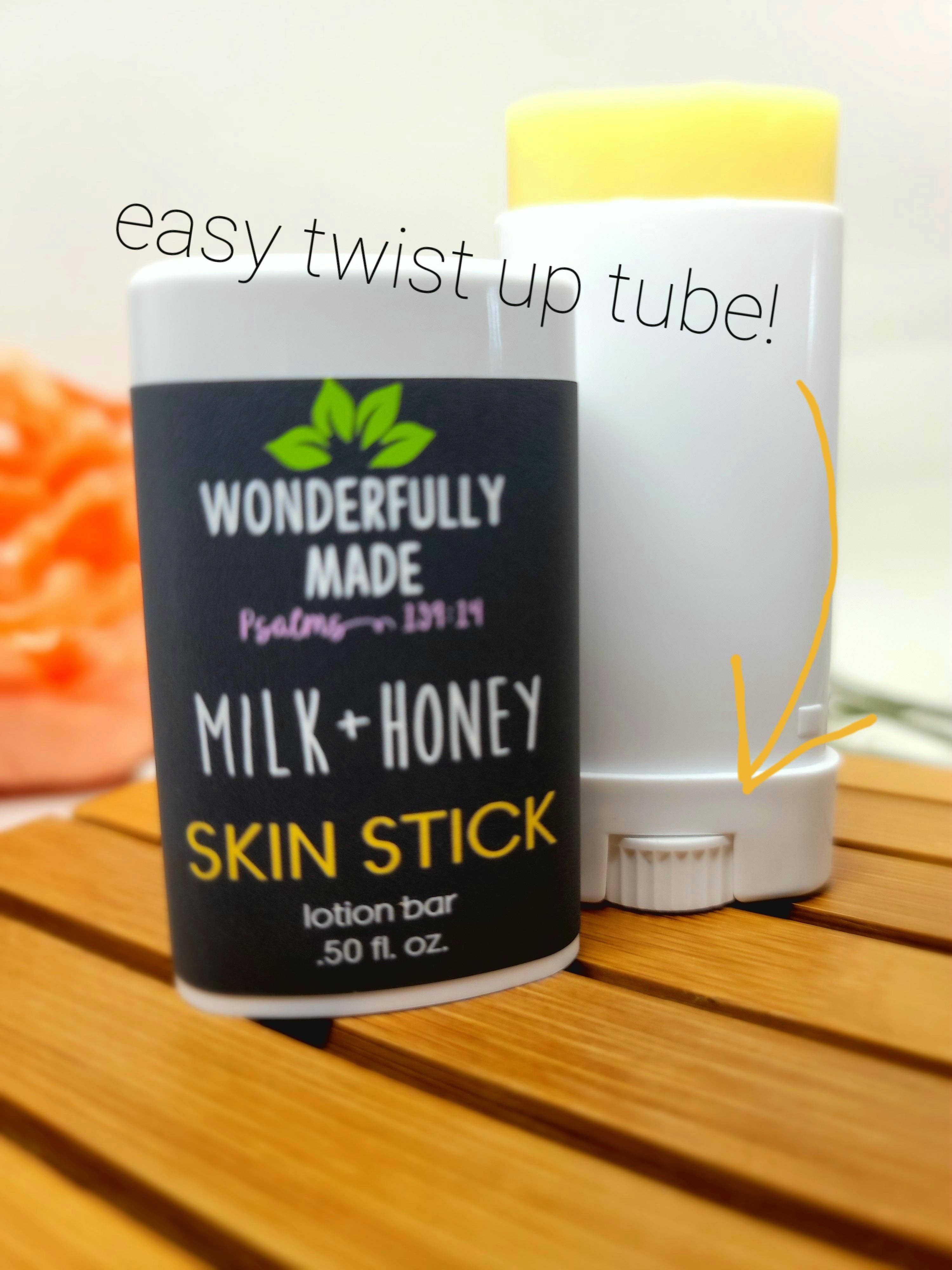Wonderfully Made .love - Wholesale Solid Lotion - Skin Stick Lotion Bar Milk + Honey2