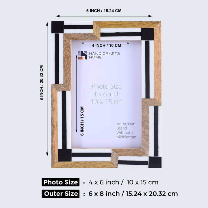 Handicrafts Home - Wholesale Picture Frame - Silhouette Sequenced Photo Picture Frame - 4x6, 5x7