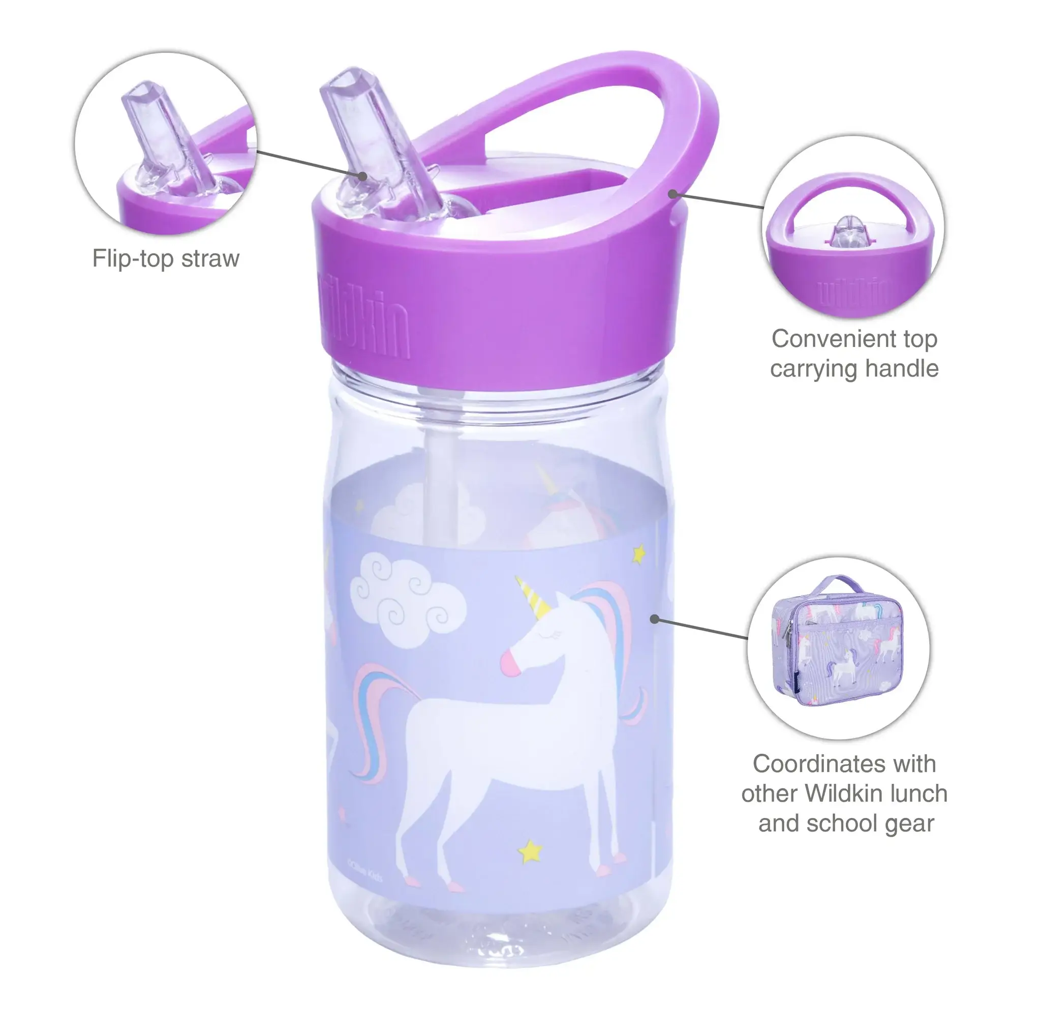Wildkin - Wholesale Water Bottle - Unicorn Water Bottle3