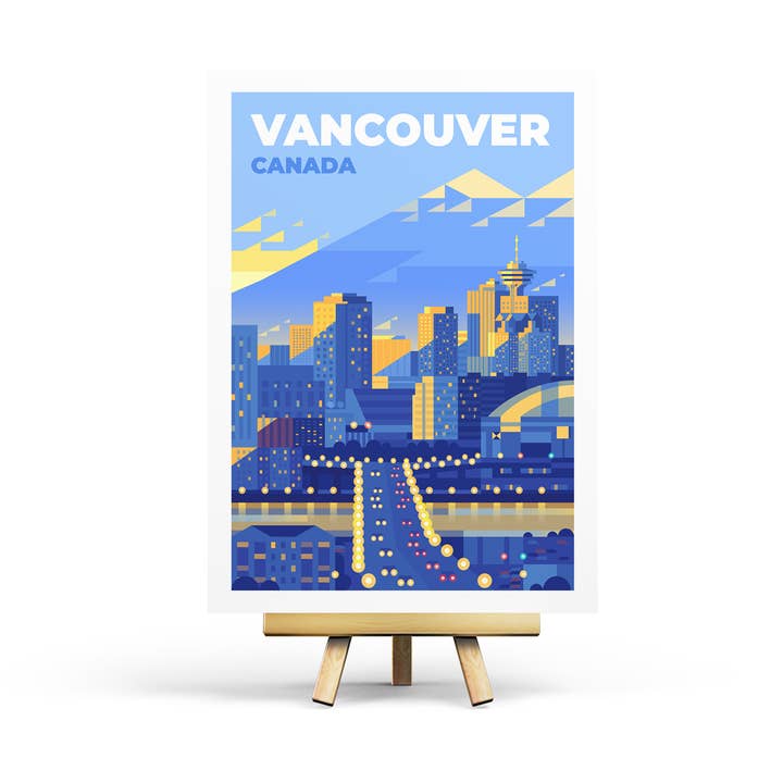 Vancouver - Retro-Reisepostkarte für den Großhandel von Penpaling Paula