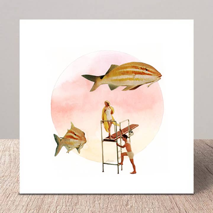 "Dive In" 8x8 Art Print for wholesale by Real Creative Studio