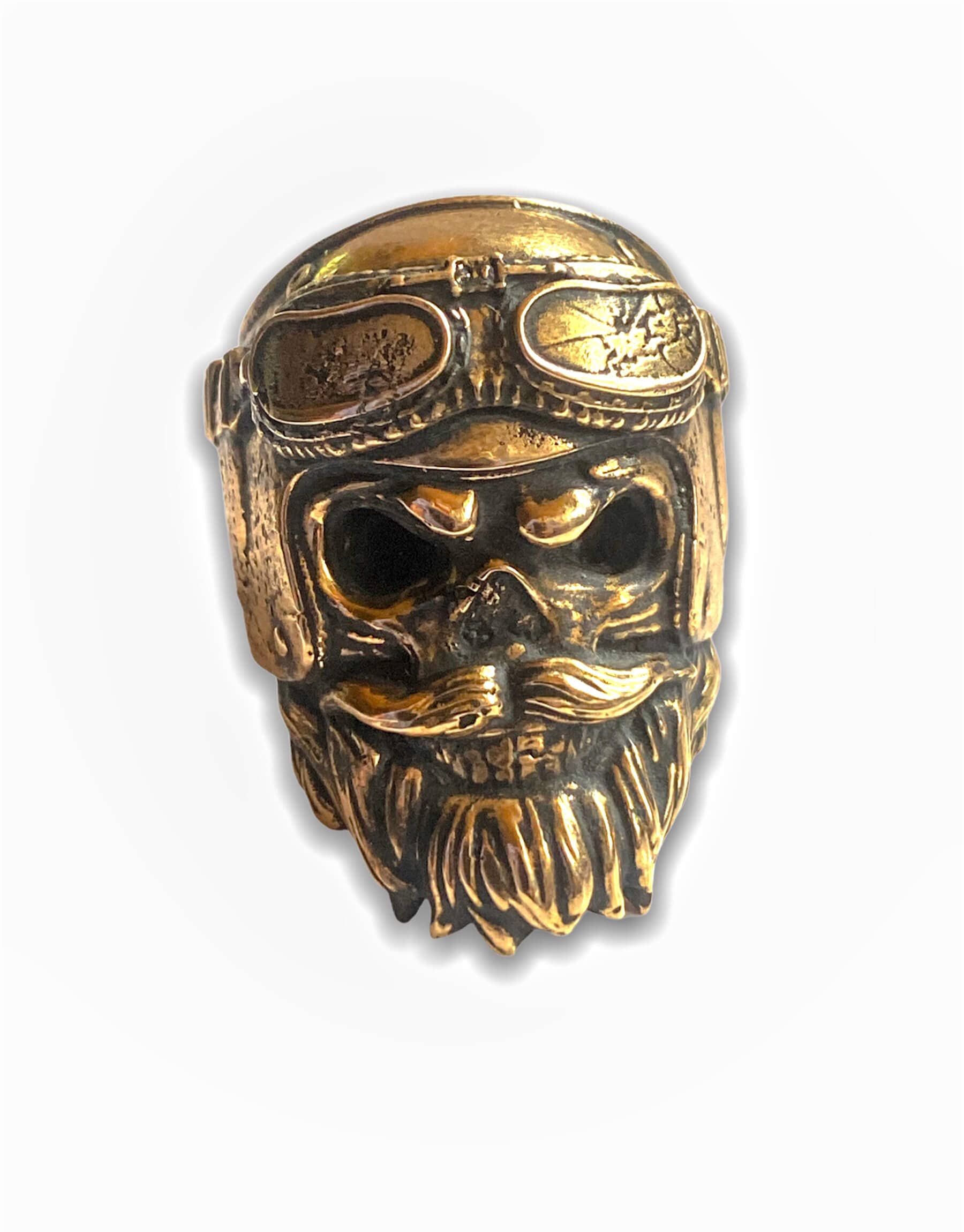 Hi Octane | SilverBotanica - Wholesale Cocktail/Statement Ring - Bearded Biker Skull Ring7