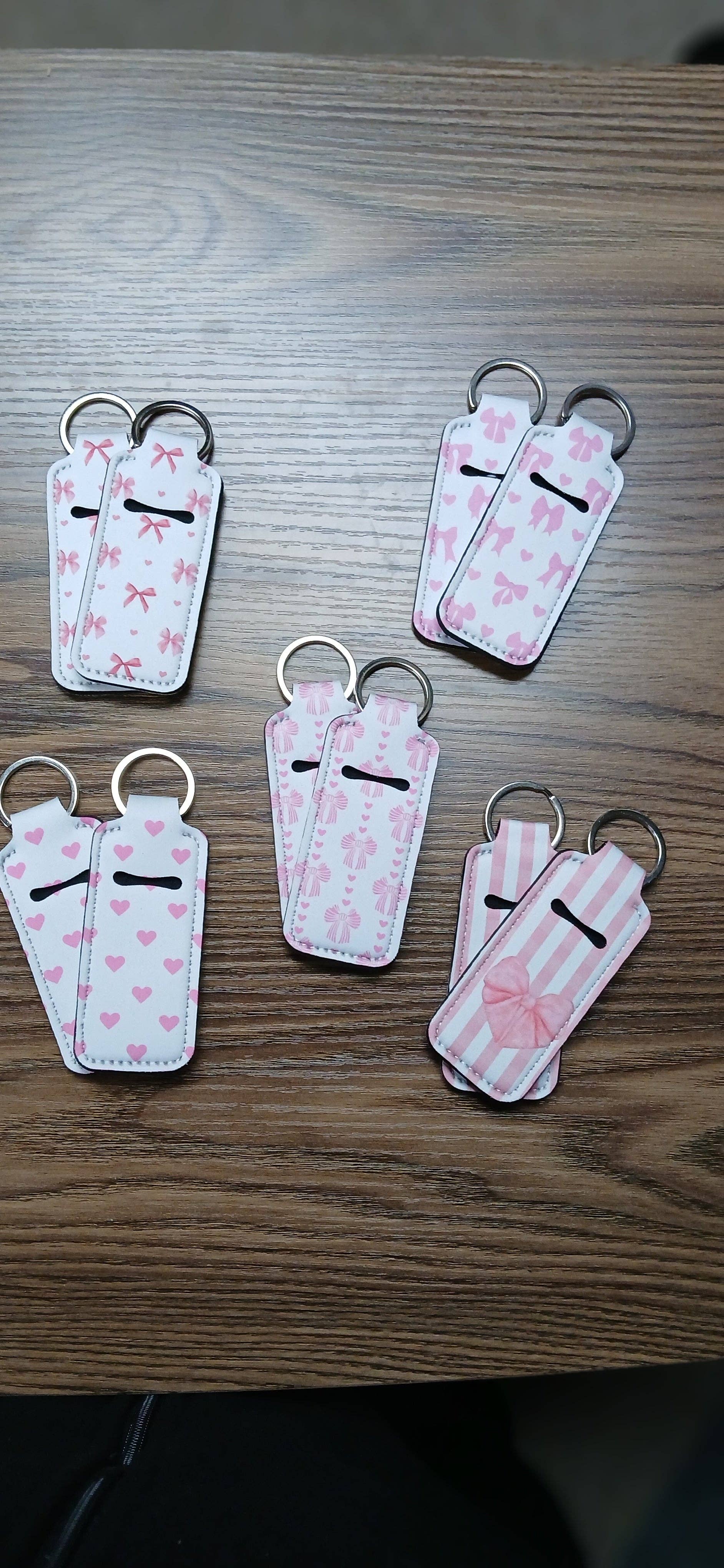 MadeByHBK - Wholesale Keychain - Unisex - Heart and Bows Lipgloss Keychain Holders10
