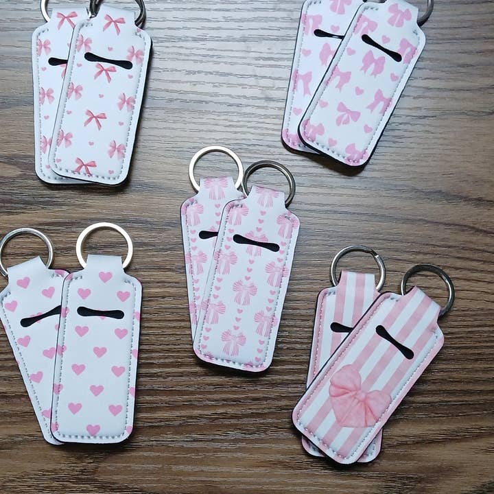 MadeByHBK - Wholesale Keychain - Unisex - Heart and Bows Lipgloss Keychain Holders10