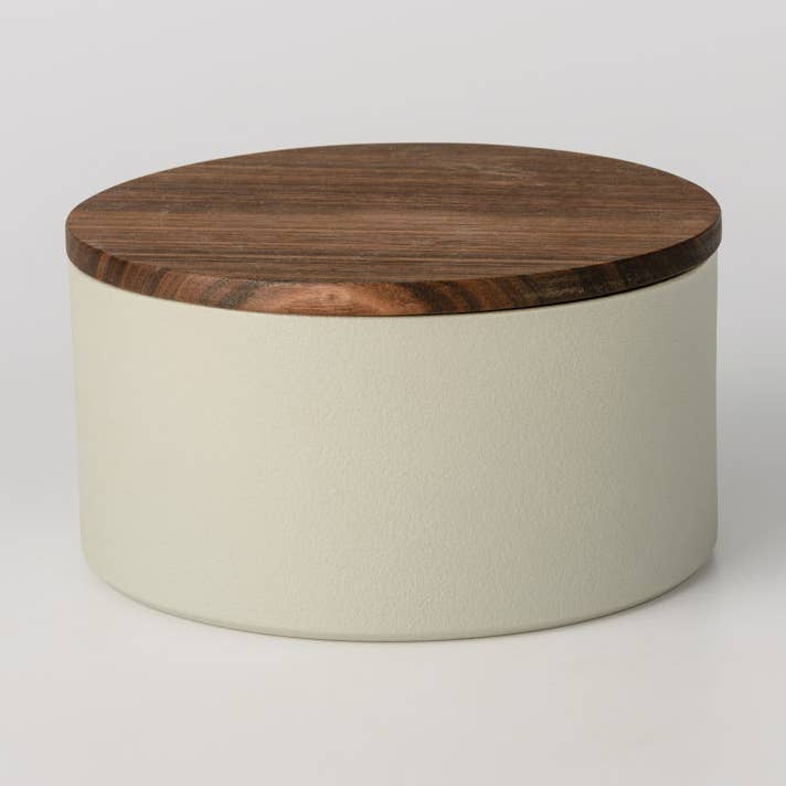 Recipientes grandes con tapa de madera - Verde claro para venta al por mayor de Stilleben di Baschieri Elena & c Sas