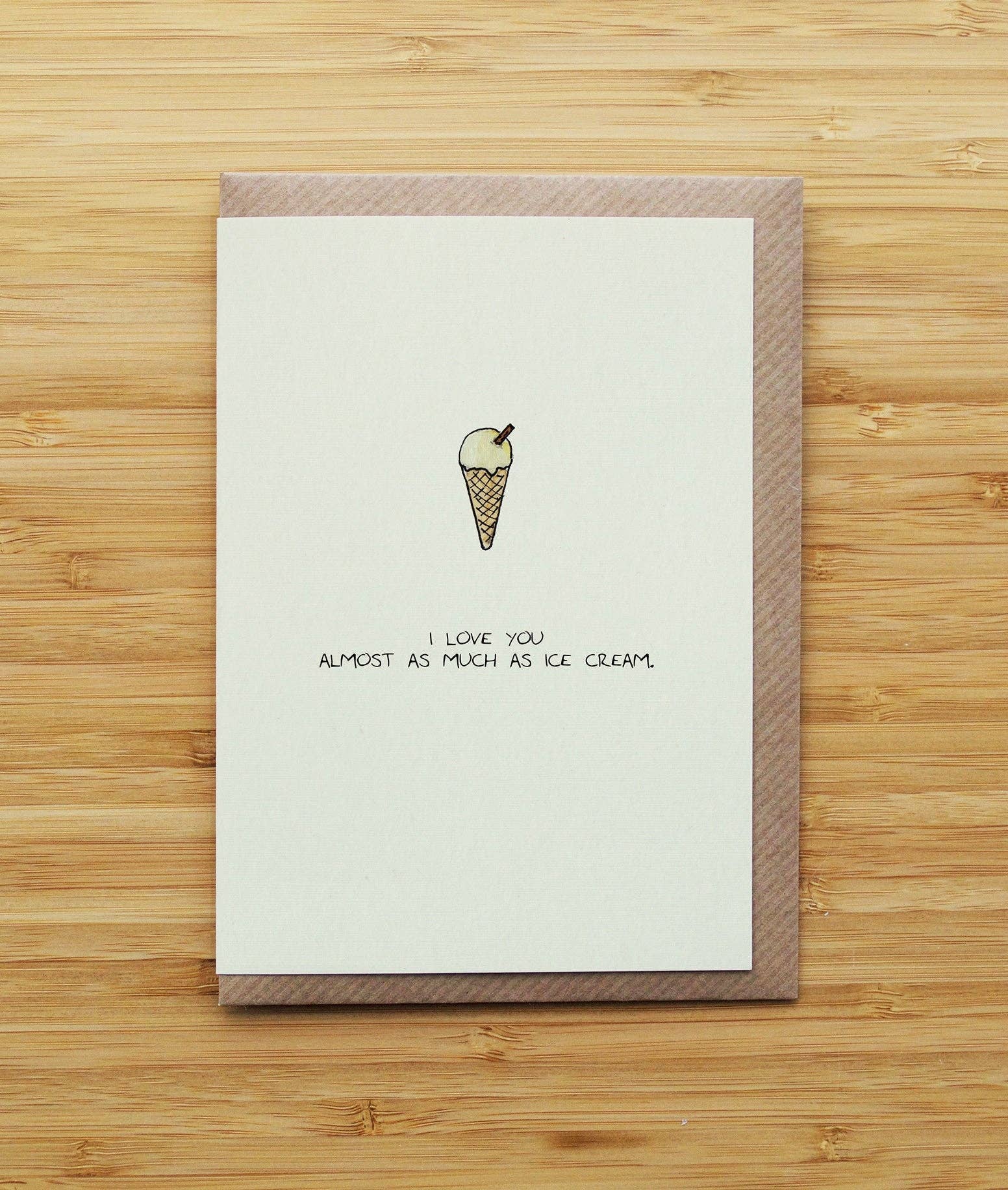 RossJDesigns – wholesale Love card – Ice Cream Love Card - Love & Valentines - Recycled Card0