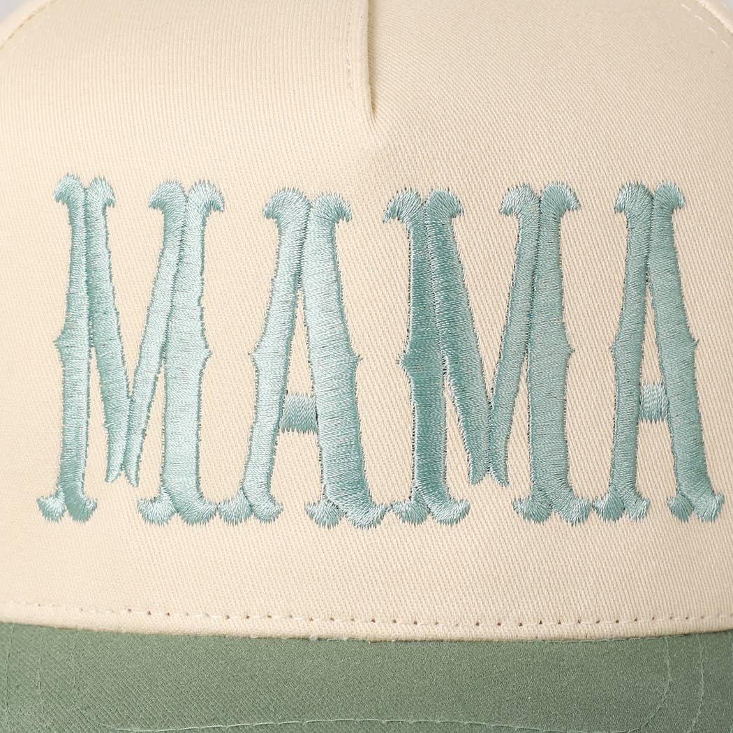Fashion City - Wholesale Baseball Cap - Women's - MAMA Typographic Design Embroidery Baseball Cap24