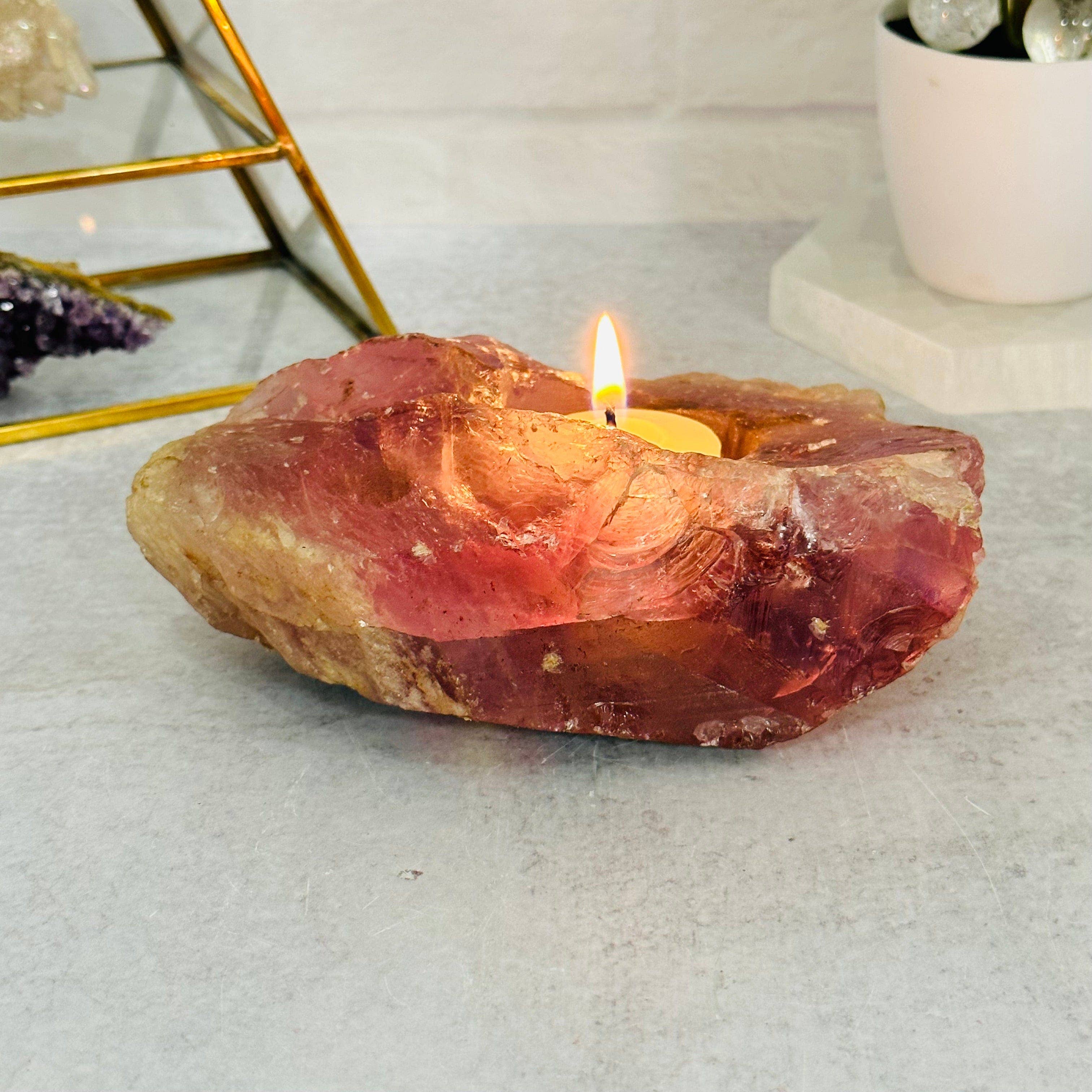 Rock Paradise - Wholesale Candle Holder - Rough Amethyst Crystal Candle Holder2