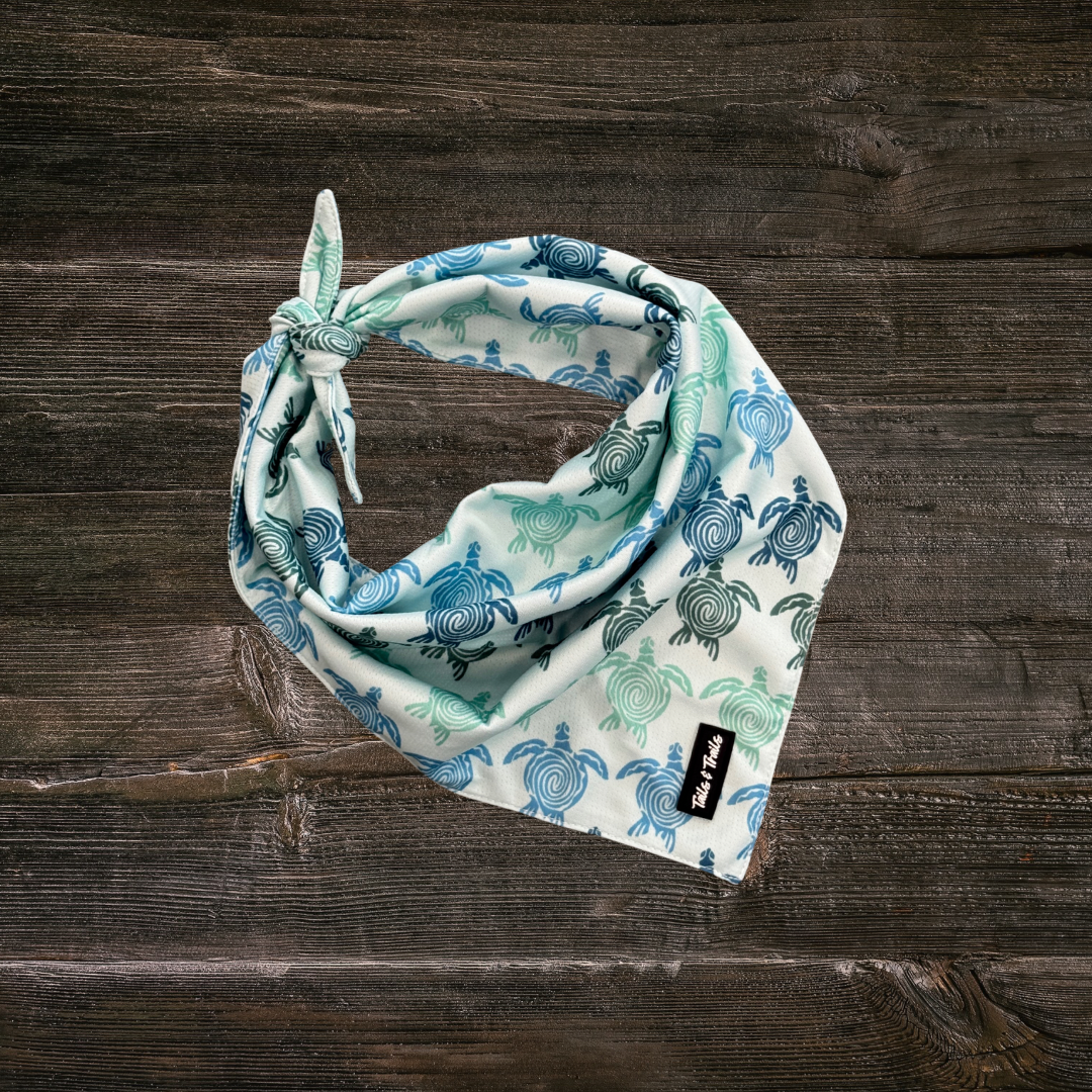 Tails and Trails – Engroshandel Bandana - Hund – Havskildpadde Bandana1