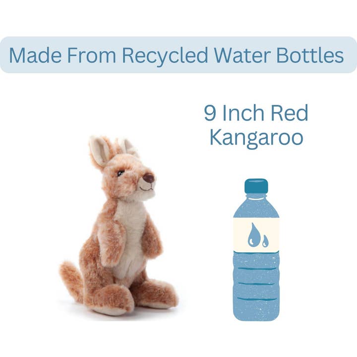 The Petting Zoo - Wholesale Stuffed/Plush Toy - Kids & Baby - 8" (20cm) Wild Onez Red Kangaroo Wild Life1
