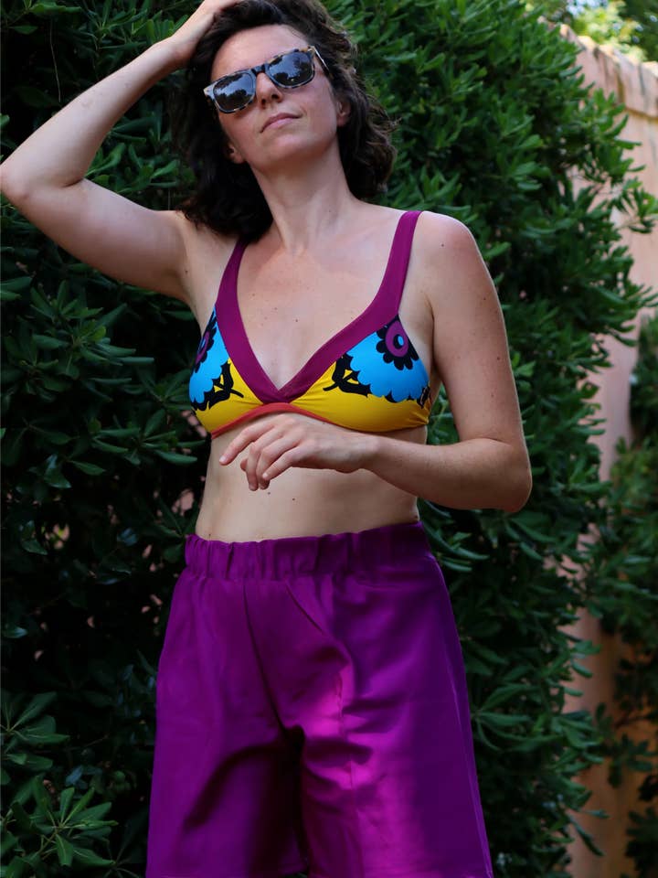 PANTAGONNA Purple Ottoman trousers for wholesale by Individuals di Carlo Galli