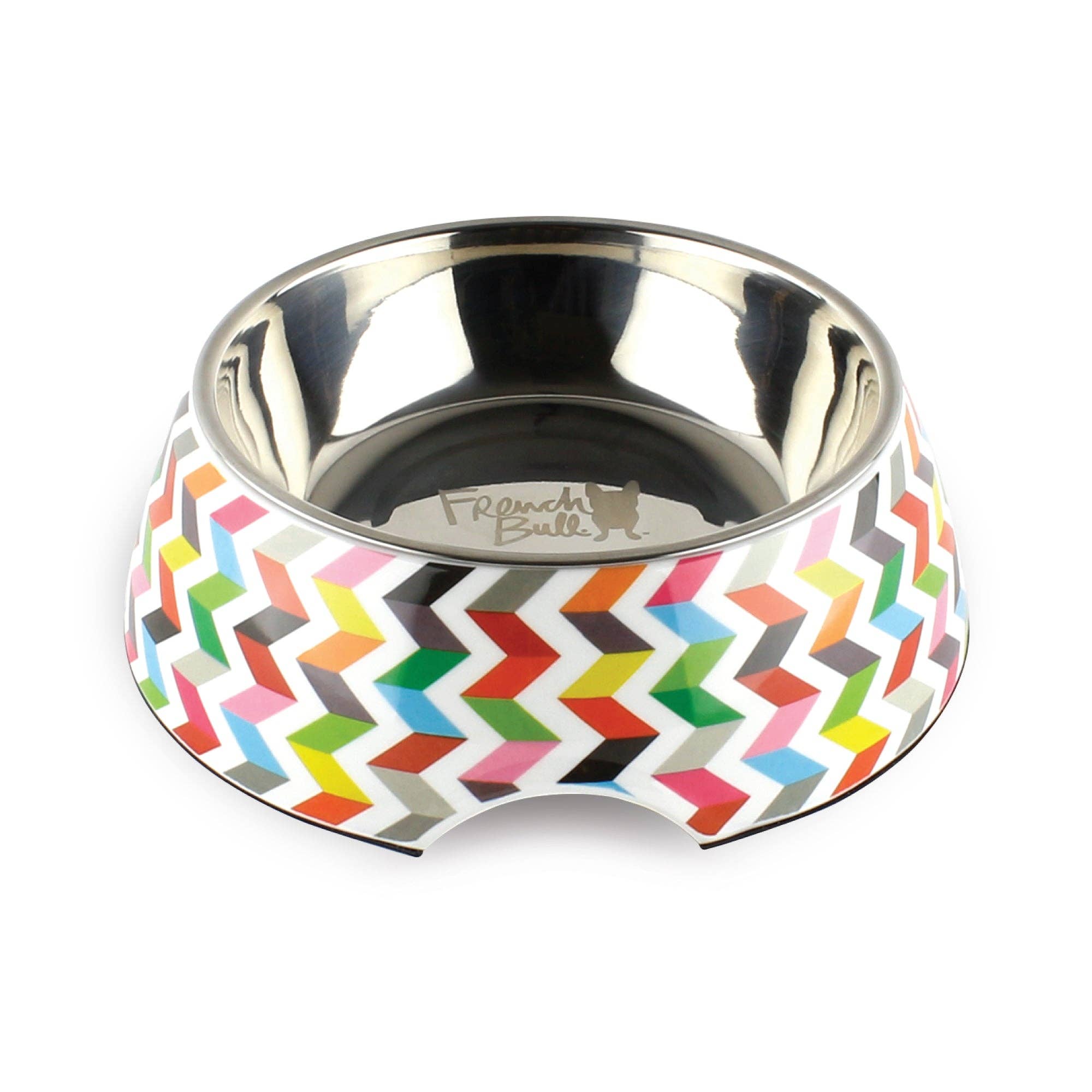 French Bull - Wholesale Pet Bowl - Cat/Dog - Ziggy White Small Pet Bowl